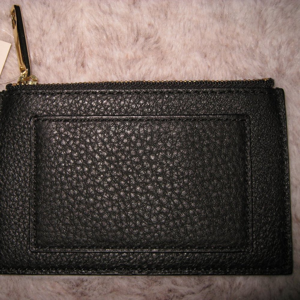 Talbots Black Leather Id Coin purse